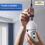 Caméra Ampoule WiFi Rotative E27