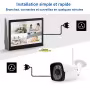 Caméra de surveillance avec écran 10" - Kit WiFi 2 caméras