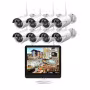 Kit NVR Vidéosurveillance avec 8 caméras et Ecran 12 pouces