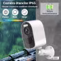 Caméra de Surveillance WiFi sur Batterie Rechargeable