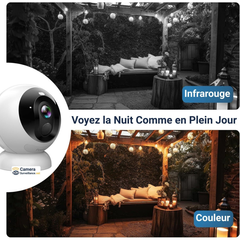 Mini Camera Espion sans Fil, WiFi Camera Surveillance 10h Enregistrement Continu, Stockage Cloud