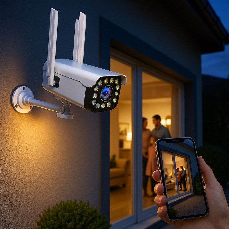 Caméra Surveillance Wi-Fi 1080P HOTUT – Intérieur/Extérieur – Détection Mouvement – Vision Nocturne – Audio Bidirectionnel – Stockage Local/Cloud - 11