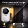Sonnette Visiophone Vidéo Sans Fil WiFi Smartphone