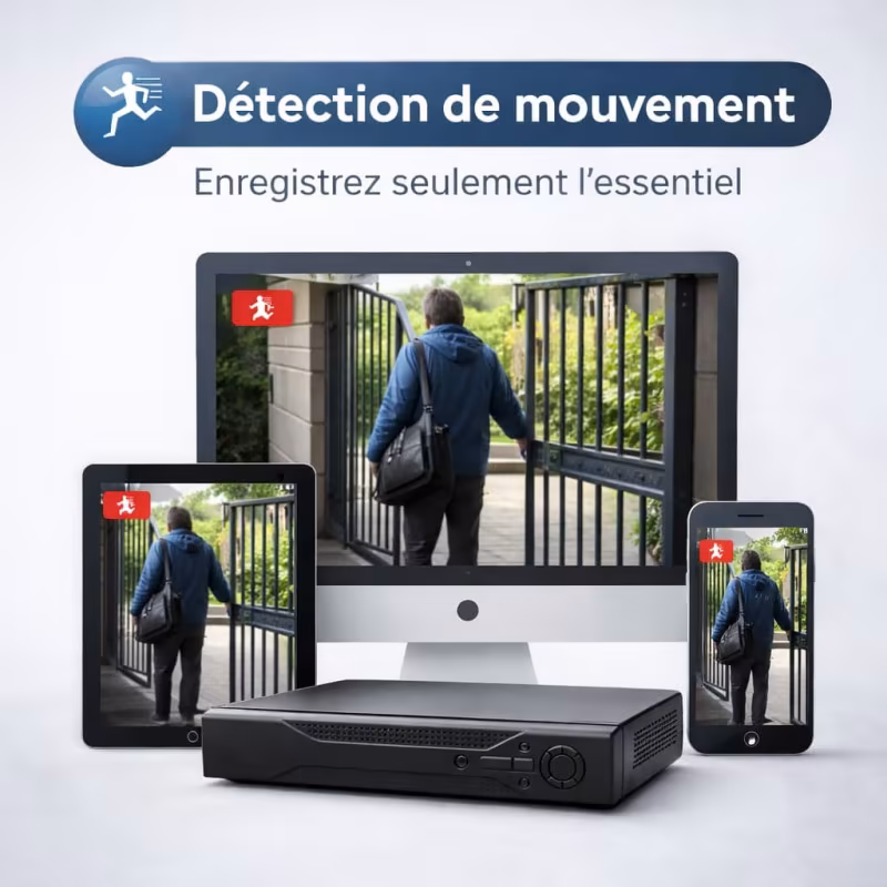 DVR 4 voies avec détection de mouvement