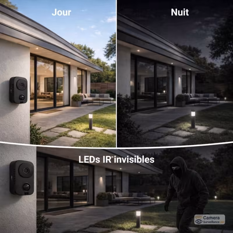 Vision nocturne avec infrarouge invisible