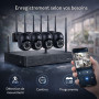 Kit de Surveillance 4 Caméras Motorisées PTZ Dôme