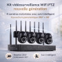 Kit de Surveillance 4 Caméras Motorisées PTZ Dôme