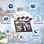 Kit de 4 Caméras WiFi + Enregistreur Ecran
