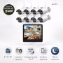 Kit NVR Vidéosurveillance avec 8 caméras et Ecran 12 pouces