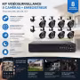 Kit VidéoSurveillance Enregistreur + 8 Cameras