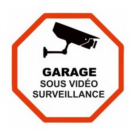 Autocollant Sticker Vidéosurveillance Garage