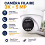 Caméra de Surveillance Intérieure Filaire 3K 5MP – Dôme