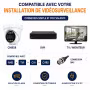 Caméra de Surveillance Intérieure Filaire 3K 5MP – Dôme