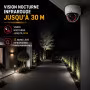 Caméra Dôme Extérieure Anti-Vandale 3K 5MP | Vision 30 m