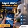 Caméra Extérieure 4G Rotative – Sécurité Sans WiFi, Vision Nocturne