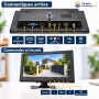 Ecran moniteur de vidéo surveillance 10 pouces