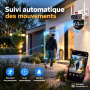 Caméra WiFi Extérieure Rotative 360° avec 3 Objectifs HD
