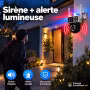 Caméra WiFi Extérieure Rotative 360° avec 3 Objectifs HD