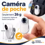 Mini caméra action avec écran Full HD | Seulement 26 g