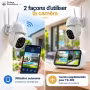 Mini caméra extérieure WiFi rotative avec suivi automatique