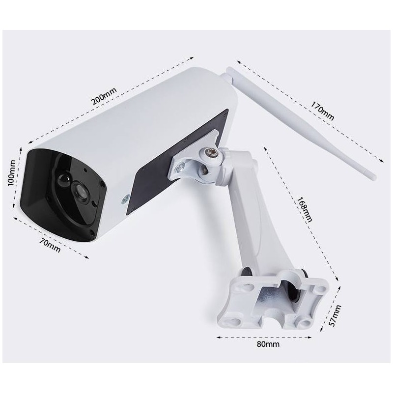 BATILEC Caméra de surveillance extérieure solaire HD Wifi