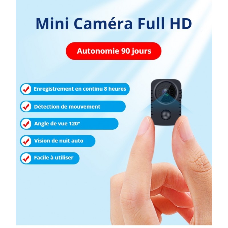 Mini Caméra Espion Wifi Longue Autonomie Detecteur de mouvements