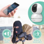 Caméra WiFi Motorisée Infrarouge Son Bi-canal Sirène Stockage Cloud Spotcam Eva 2