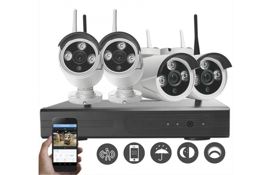 Caméra de surveillance interieur / exterieur Mini Caméra Espion, Securite  Camera 4K HD WiFi Résolution Réglable Caméra