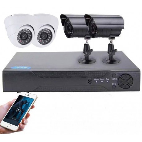 Pack vidéosurveillance pour la maison entreprise 4 caméras
