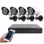 Kit Vidéo Surveillance 4 Cameras Infrarouges + Enregistreur 