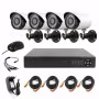 Kit Vidéo Surveillance 4 Cameras Infrarouges + Enregistreur 