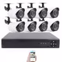 Kit VidéoSurveillance Enregistreur + 8 Cameras