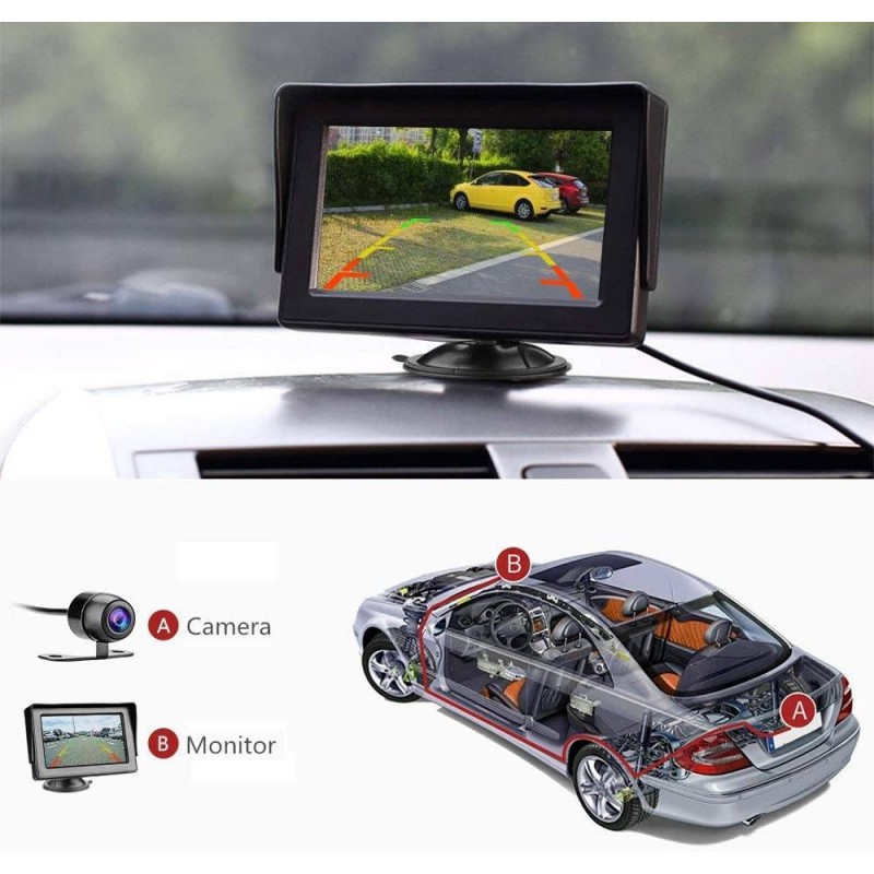 Caméra filaire alarme vision arrière pour véhicules spécifiques