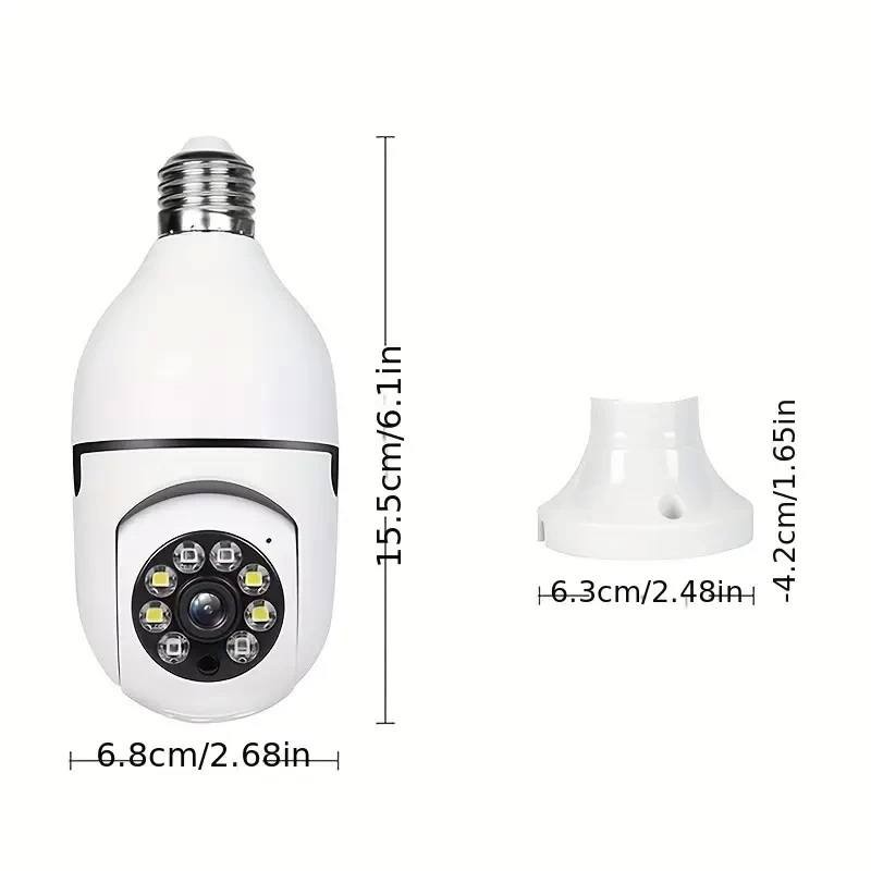 Ampoule Caméra Espion 1080p Mouvement Vidéosurveillance 2 Mp 360° Ir E27  Wifi +sd 32g à Prix Carrefour