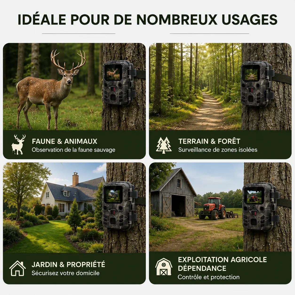 Usages polyvalents de la caméra de chasse autonome