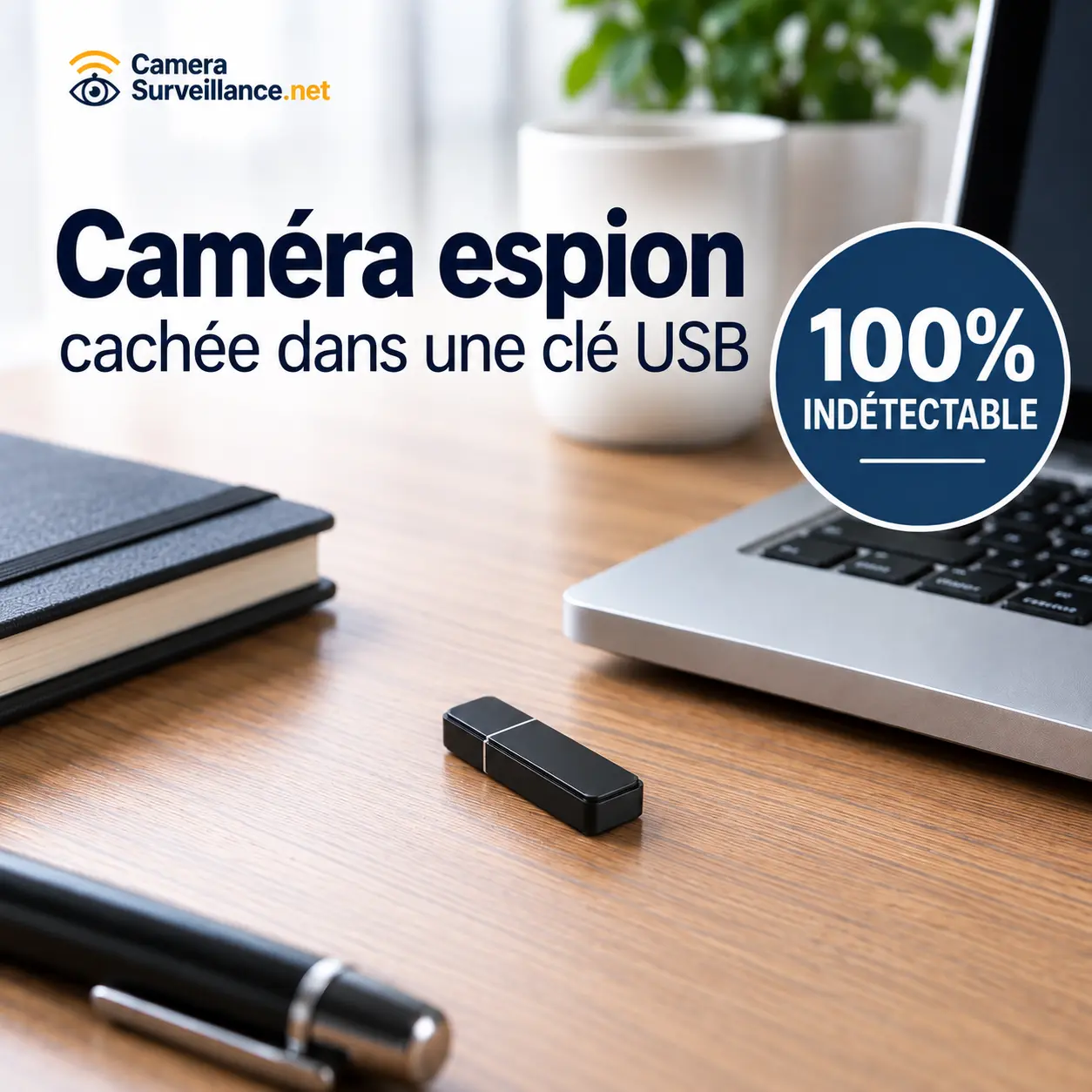 Caméra espion Full HD dissimulée dans une clé USB