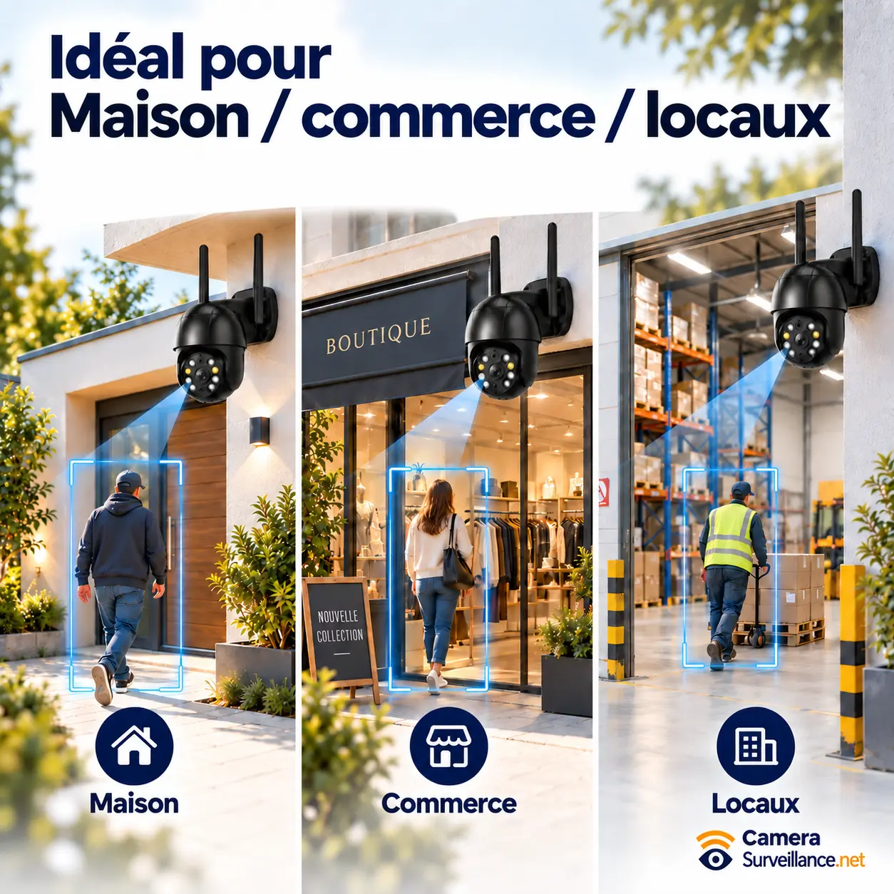 Caméras de surveillance pour maison, commerce et locaux professionnels