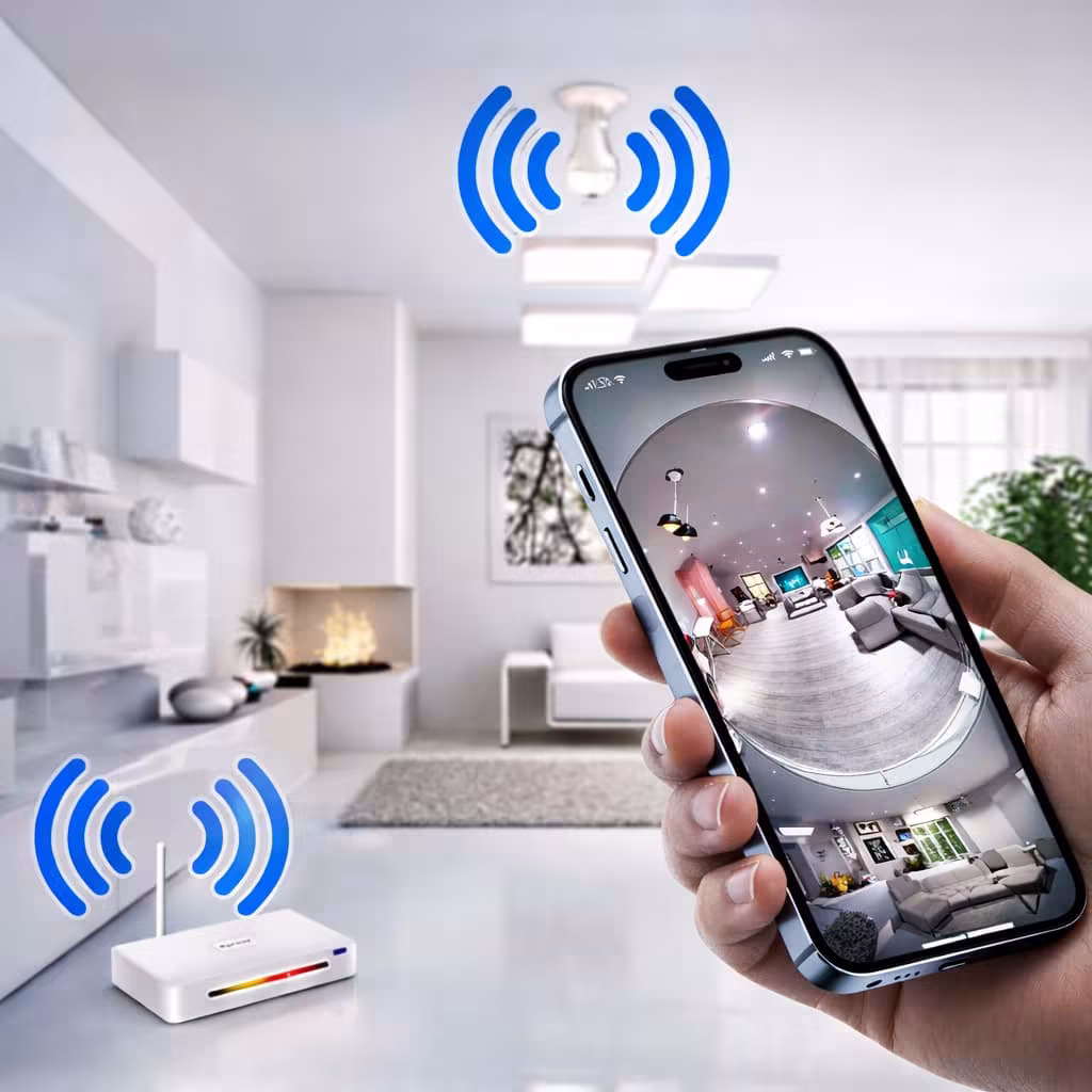 Caméra connectée ampoule 360°