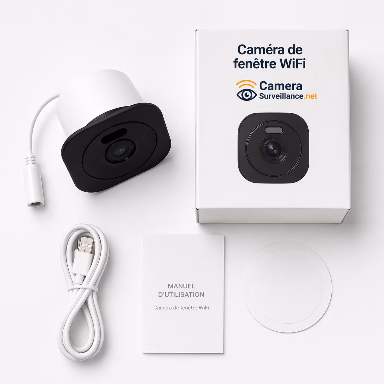 Caméra surveillance fenêtre - contenu colis