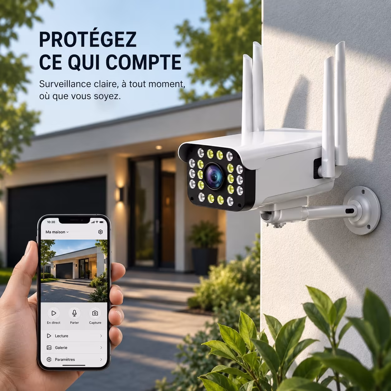 Caméra de surveillance extérieure WiFi