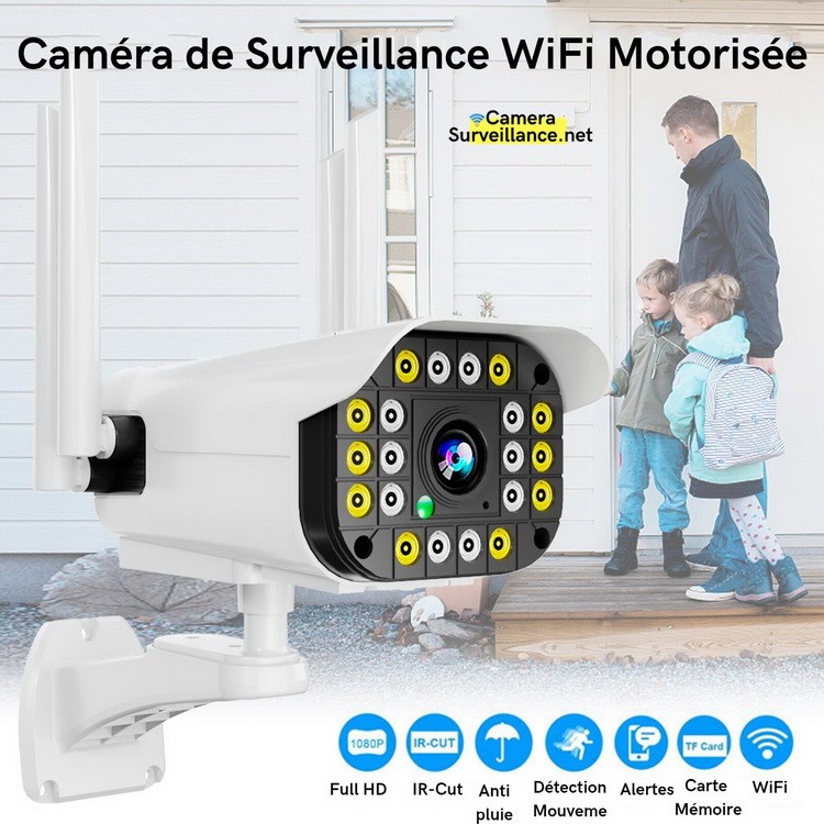 Caméra de surveillance WiFi Motorisée pour l'extérieur