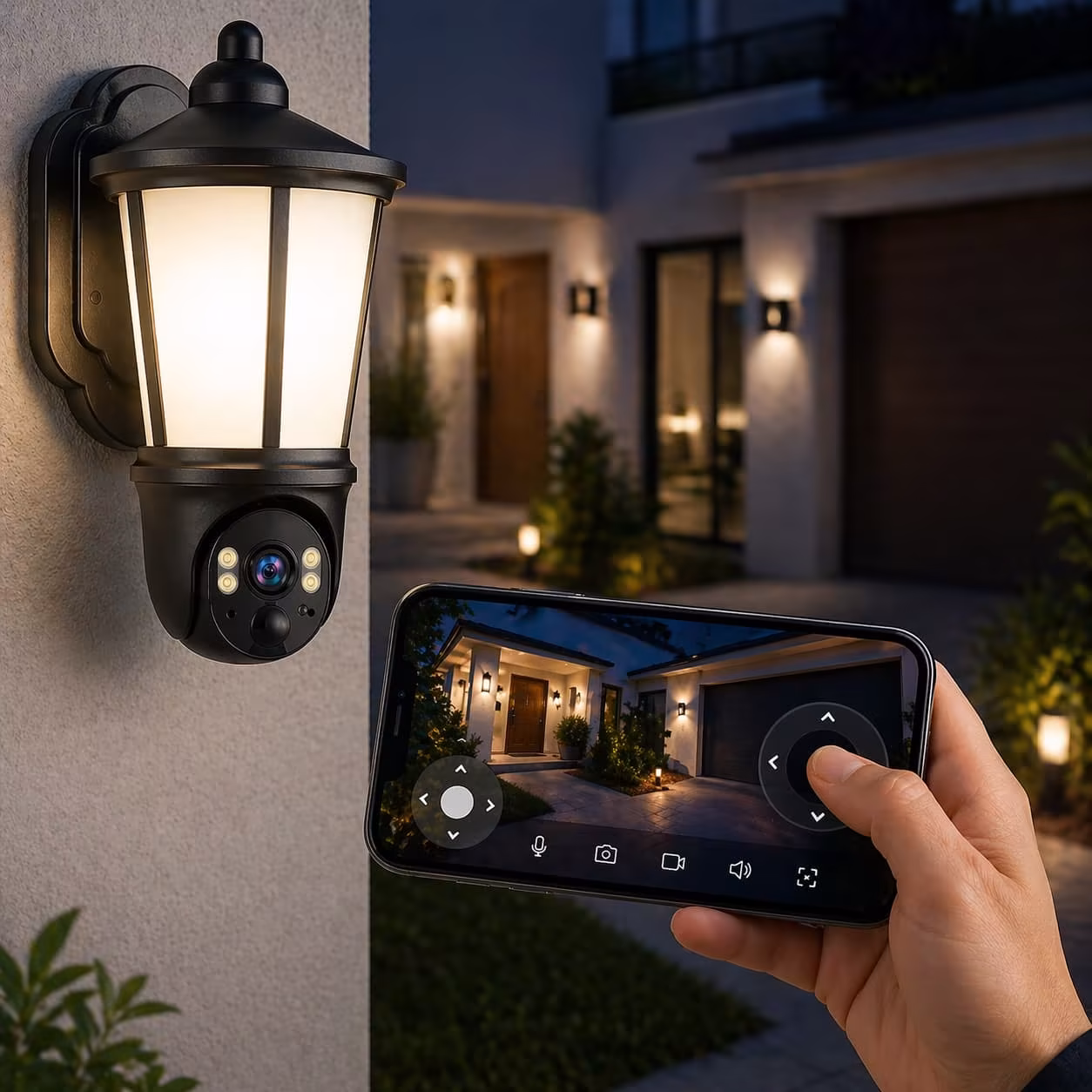 Caméra Wifi avec éclairage motorisée