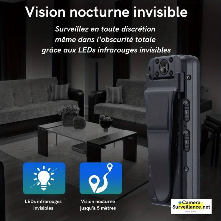 Caméra espion vision nocturne invisible