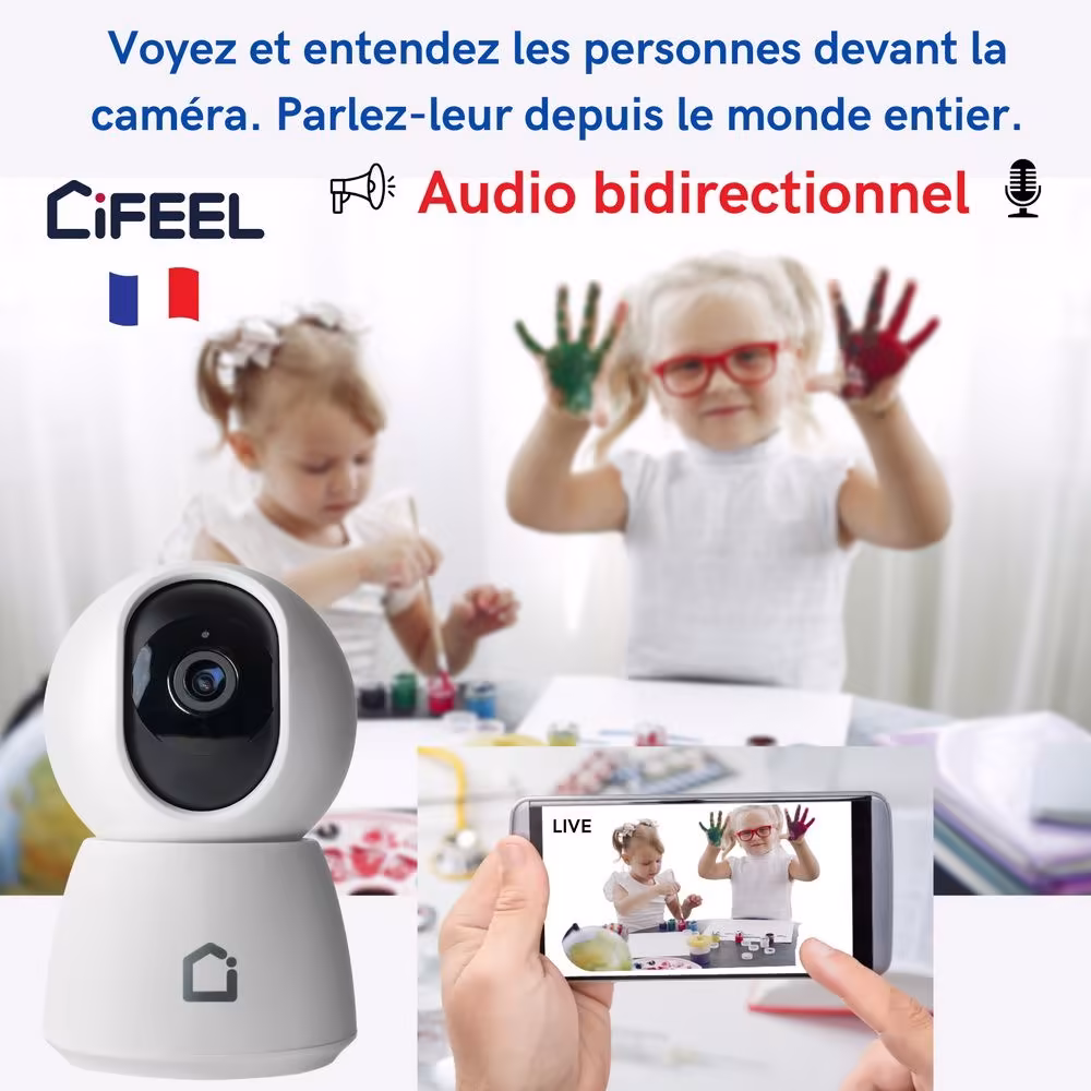 Caméra avec son bi-canal