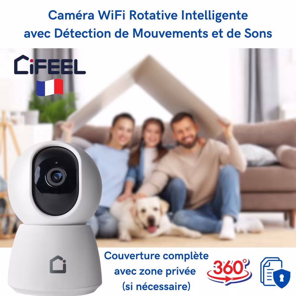 Caméra WiFi rotative