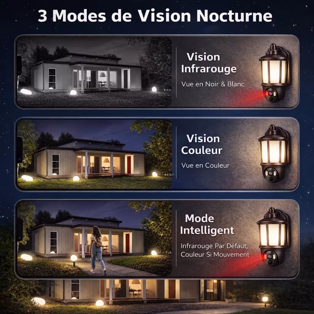 Caméra lampe infrarouge