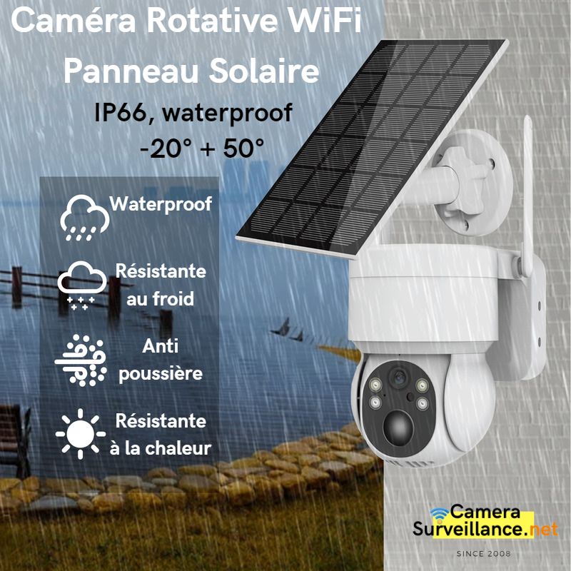 Caméra rotative solaire WiFi