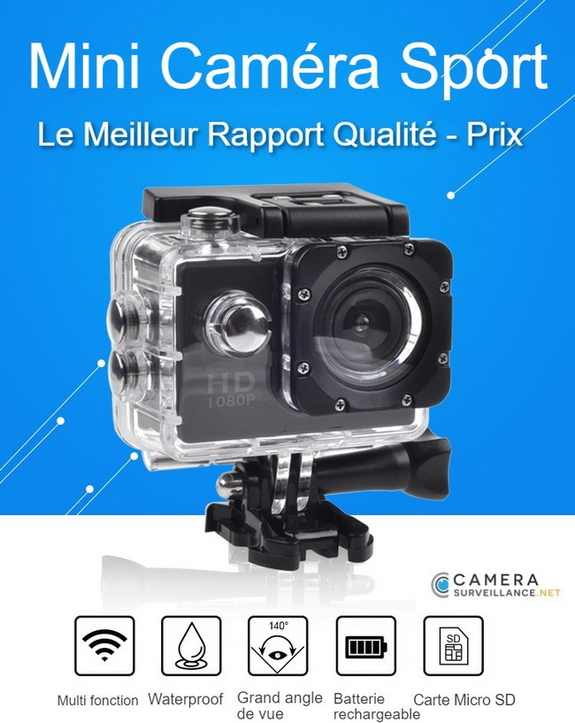 Caméra Sport  Embarquée - Mini - HD - Pas Cher
