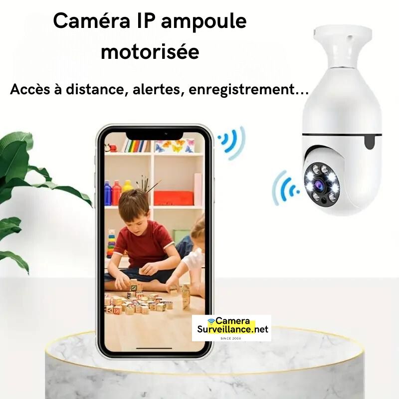 Caméra surveillance IP ampoule
