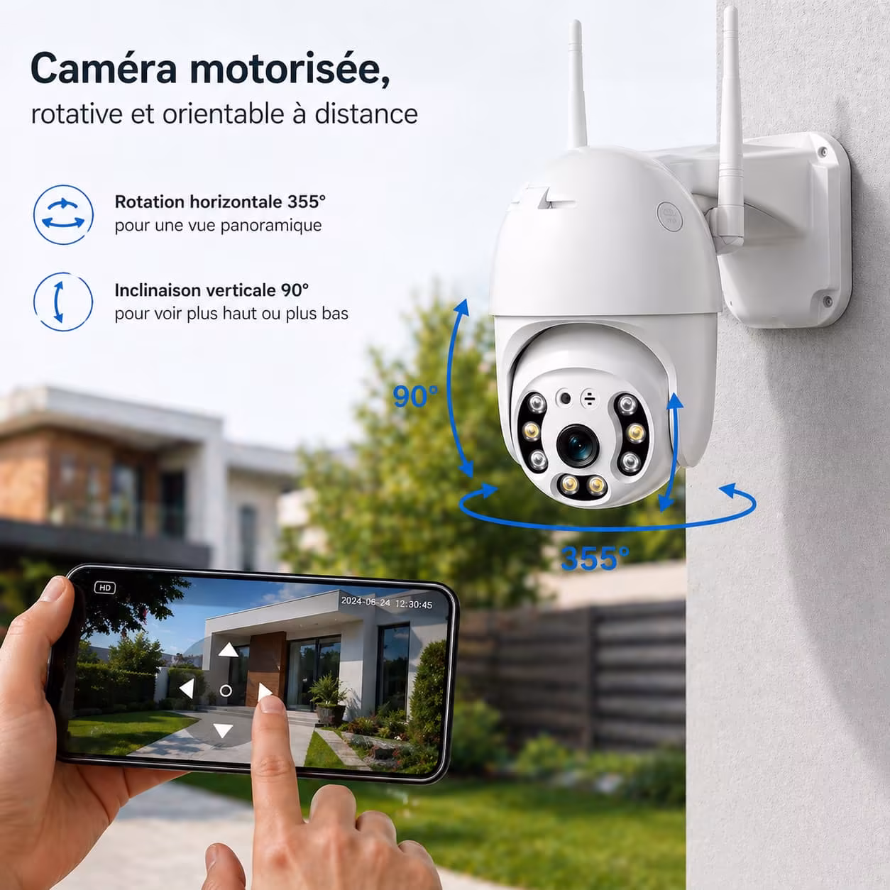Caméra surveillance motorisée WiFi